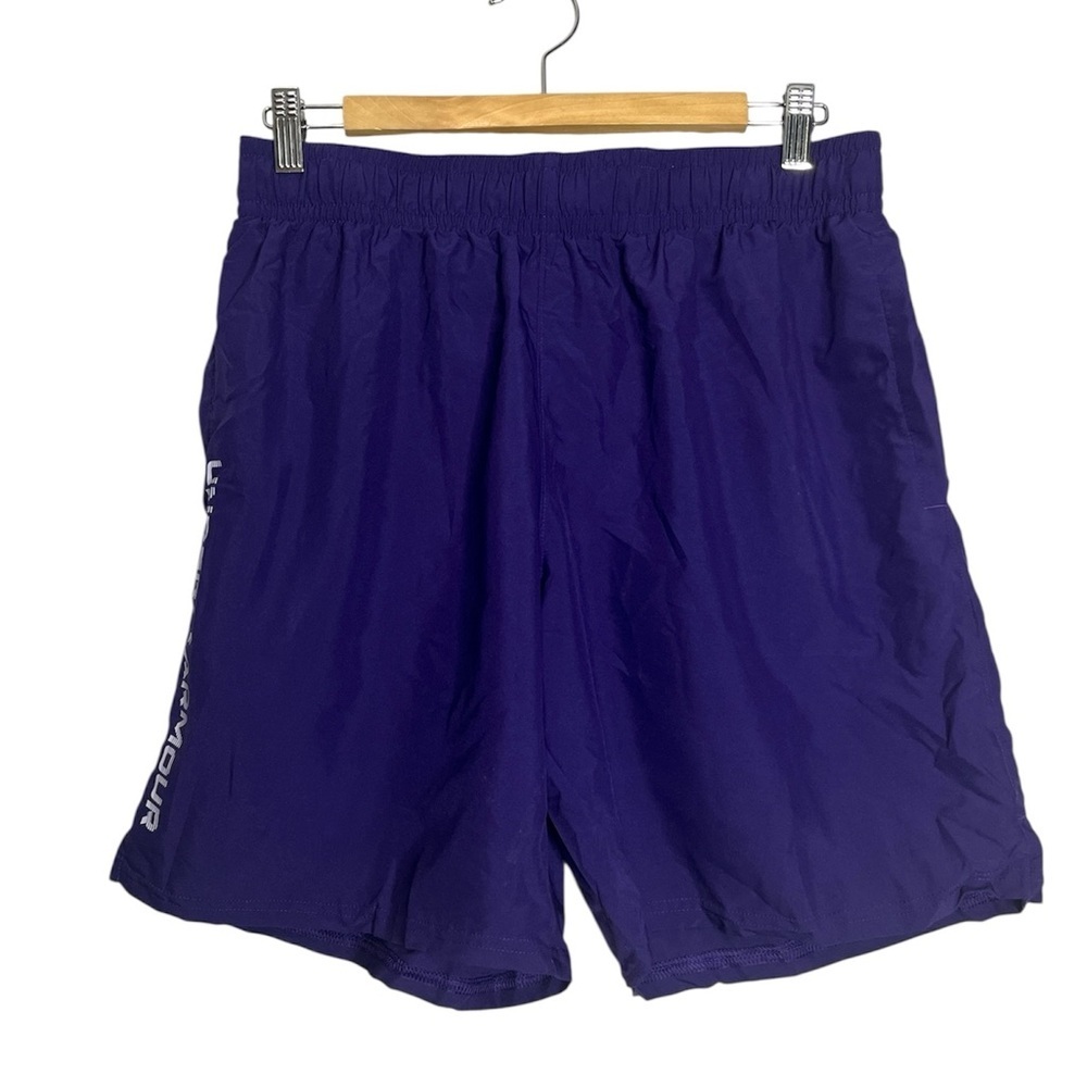 Under Armour Purple UA Tech Woven Wordmark Shorts 1383356, size L
